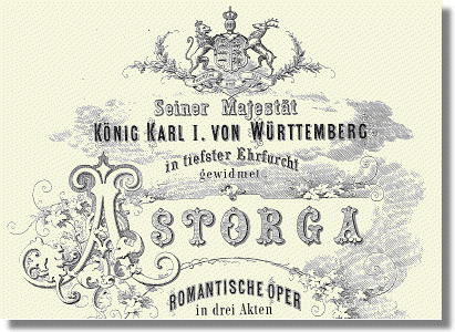 Titelblatt einer Partitur (Ausschnitt)